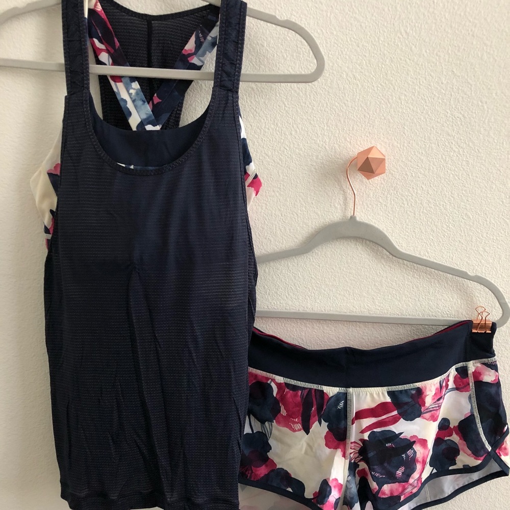 Lululemon tank and shorts set